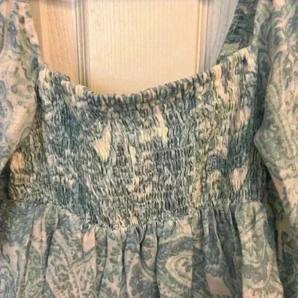 Faithfull the Brand Linen Babydoll Blouse Size 2 - Picture 3 of 5